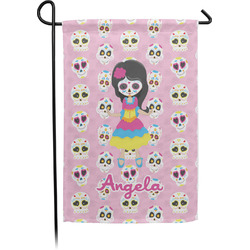 Kids Sugar Skulls Small Garden Flag - Single Sided w/ Name or Text