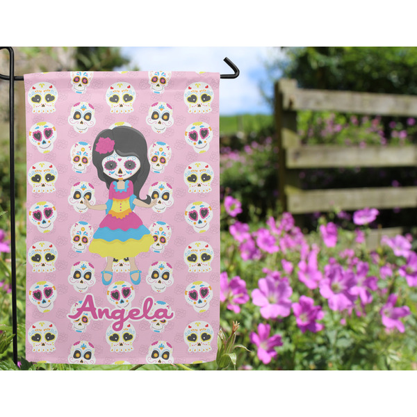 Kids Sugar Skulls Garden Flag - Outside In Flowers