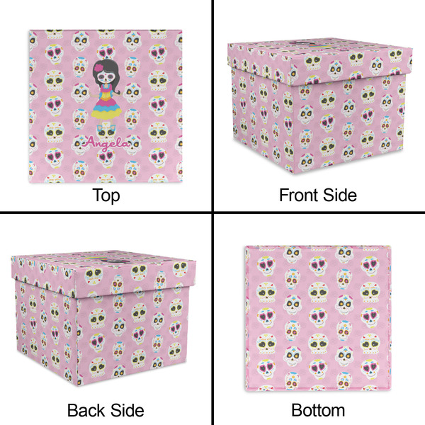 Kids Sugar Skulls Gift Boxes with Lid - Canvas Wrapped - Medium - Approval