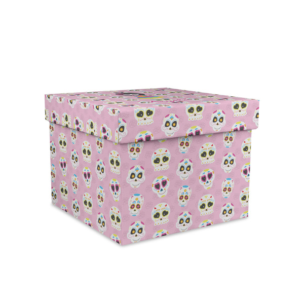 Custom Kids Sugar Skulls Gift Box with Lid - Canvas Wrapped - Medium (Personalized)