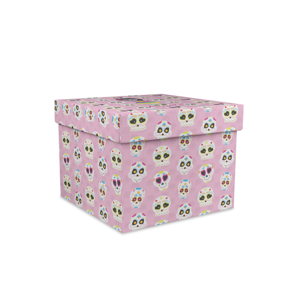 Custom Kids Sugar Skulls Gift Box with Lid - Canvas Wrapped - Small (Personalized)