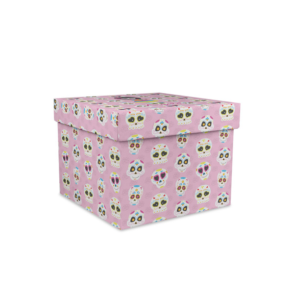Kids Sugar Skulls Gift Boxes with Lid - Canvas Wrapped - Small - Front/Main