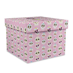 Kids Sugar Skulls Gift Box with Lid - Canvas Wrapped - X-Large (Personalized)
