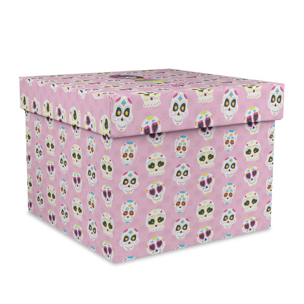 Custom Kids Sugar Skulls Gift Box with Lid - Canvas Wrapped - X-Large (Personalized)