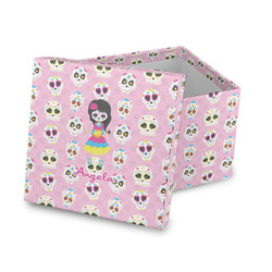 Kids Sugar Skulls Gift Box with Lid - Canvas Wrapped (Personalized)