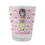 Kids Sugar Skulls Glass Shot Glass - 1.5 oz - Set of 4 (Personalized)