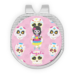 Kids Sugar Skulls Golf Ball Marker - Hat Clip - Silver