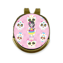 Kids Sugar Skulls Golf Ball Marker - Hat Clip - Gold