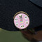 Kids Sugar Skulls Golf Ball Marker Hat Clip - Gold - On Hat
