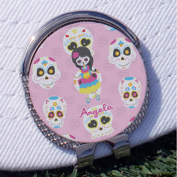 Custom Kids Sugar Skulls Golf Ball Marker - Hat Clip