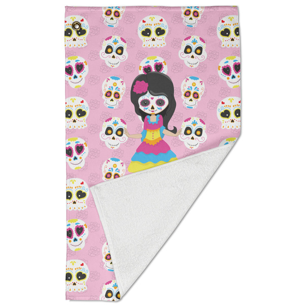 Kids Sugar Skulls Golf Towel - Folded (Large)