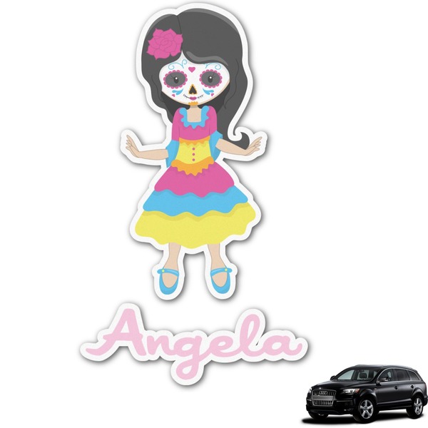 Custom Kids Sugar Skulls Graphic Car Decal (Personalized)
