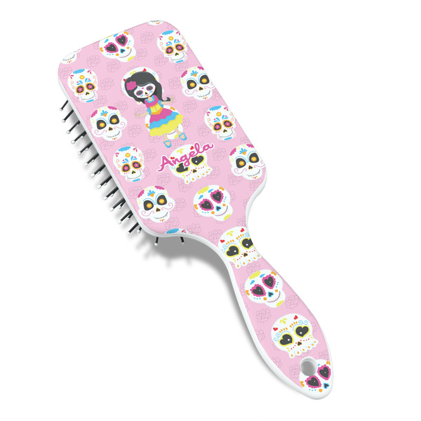 Kids Sugar Skulls Hair Brush - Angle View