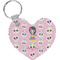 Kids Sugar Skulls Heart Plastic Keychain w/ Name or Text