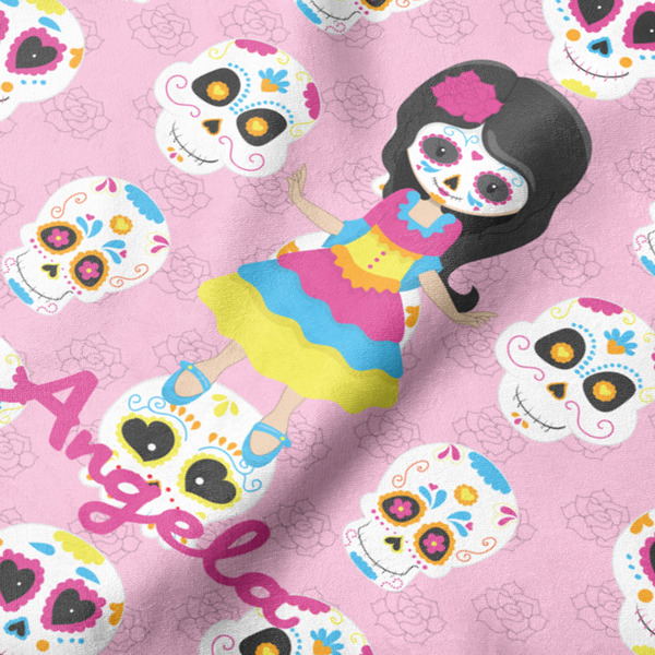 Kids Sugar Skulls Hooded Baby Towel- Detail Close Up
