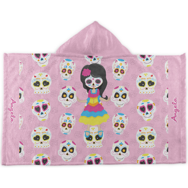 Custom Kids Sugar Skulls Kids Hooded Towel (Personalized)