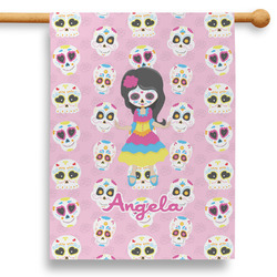 Kids Sugar Skulls 28" House Flag - Double Sided (Personalized)