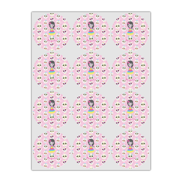 Kids Sugar Skulls Icing Circle - Small - Set of 12