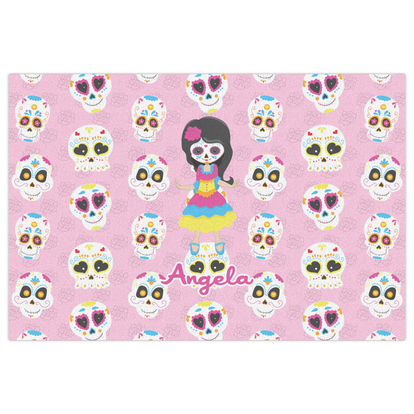 Kids Sugar Skulls Indoor / Outdoor Rug - 2'x3' - Front Flat