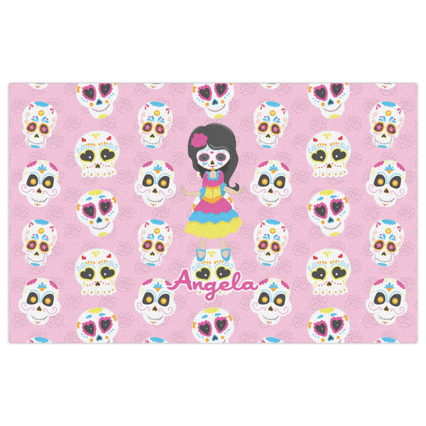 Kids Sugar Skulls Indoor / Outdoor Rug - 5'x8' - Front Flat