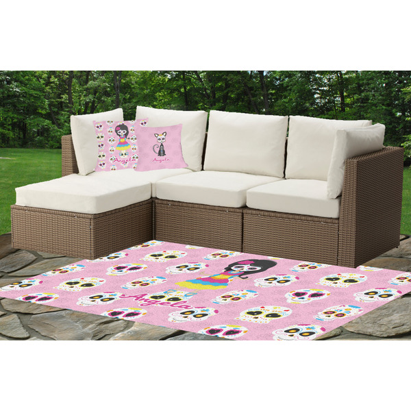 Kids Sugar Skulls Indoor / Outdoor Rug & Cushions
