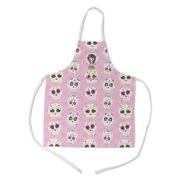 Custom Kids Sugar Skulls Kid's Apron - Medium (Personalized)