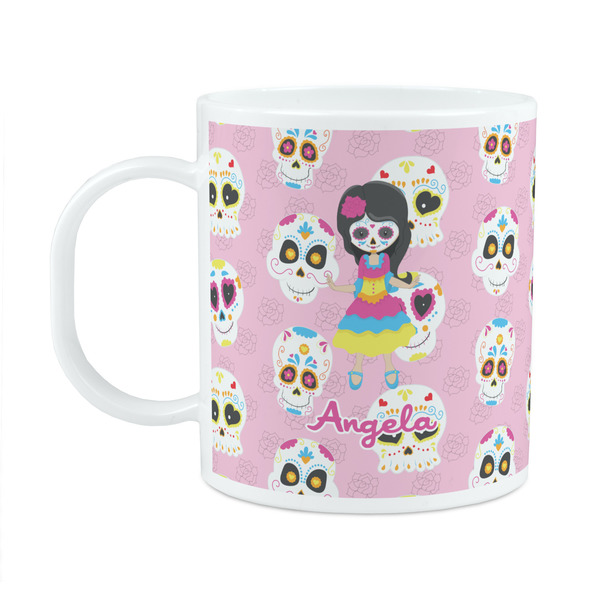 Custom Kids Sugar Skulls Plastic Kids Mug (Personalized)