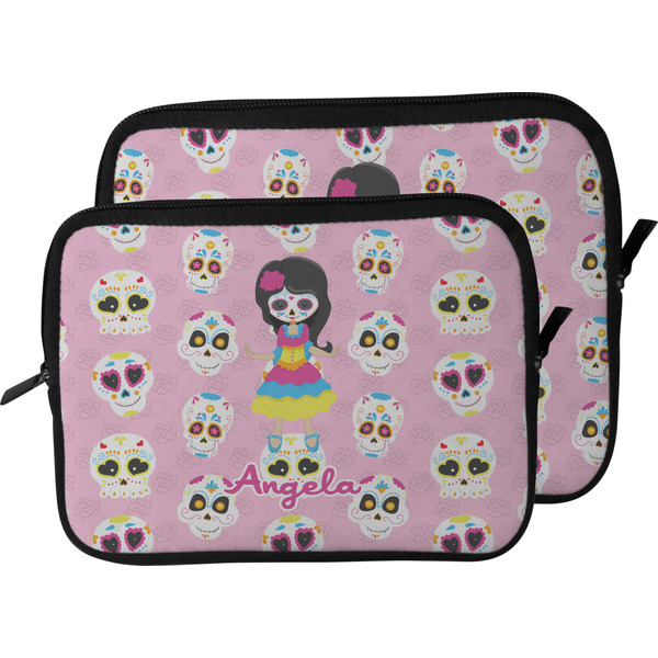 Kids Sugar Skulls Laptop Sleeve (Size Comparison)