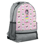 Kids Sugar Skulls Backpack - Grey (Personalized)