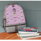 Kids Sugar Skulls Large Backpack - Gray - On Desk