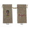 Kids Sugar Skulls Large Burlap Gift Bag - Front & Back (Personalized)