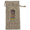 Kids Sugar Skulls Large Burlap Gift Bag - Front (Personalized)
