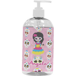 Kids Sugar Skulls Plastic Soap / Lotion Dispenser (16 oz - Large - White) (Personalized)