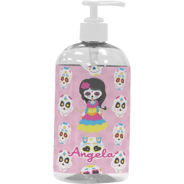 Custom Kids Sugar Skulls Plastic Soap / Lotion Dispenser (16 oz - Large - White) (Personalized)