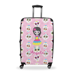 Kids Sugar Skulls Suitcase - 28" Large - Checked w/ Name or Text
