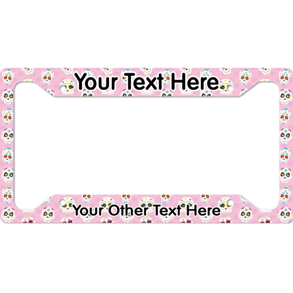 Custom Kids Sugar Skulls License Plate Frame - Style A (Personalized)