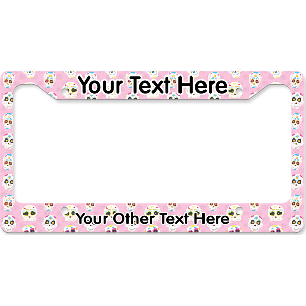 Custom Kids Sugar Skulls License Plate Frame - Style B (Personalized)