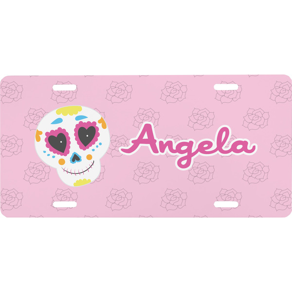 Custom Kids Sugar Skulls Front License Plate (Personalized)