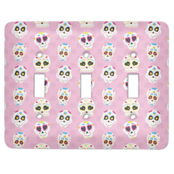 Kids Sugar Skulls Light Switch Cover (3 Toggle Plate)