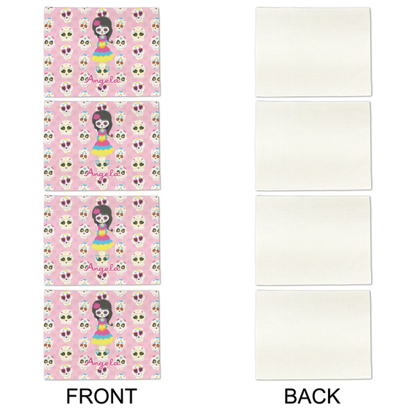 Kids Sugar Skulls Linen Placemat - APPROVAL Set of 4 (single sided)