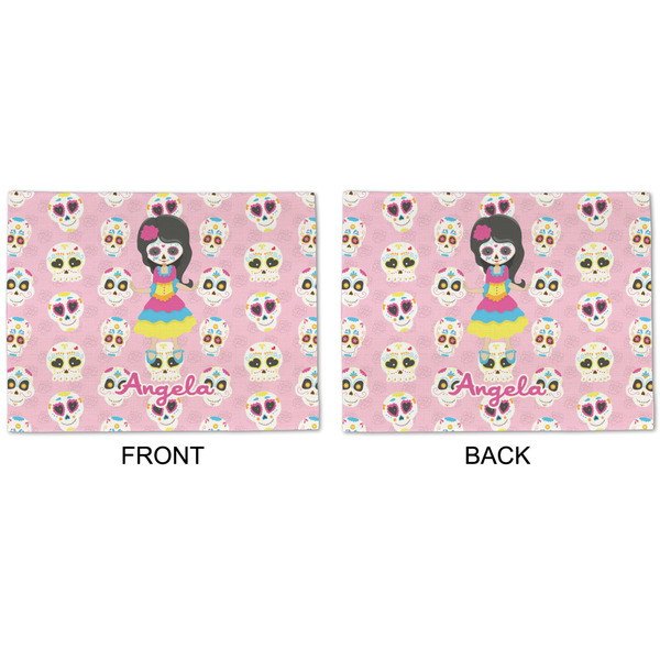 Kids Sugar Skulls Linen Placemat - APPROVAL (double sided)
