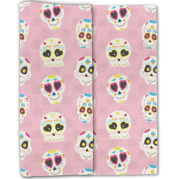 Kids Sugar Skulls Linen Placemat - Folded Half (double sided)