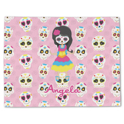 Kids Sugar Skulls Single-Sided Linen Placemat - Single w/ Name or Text