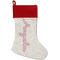 Kids Sugar Skulls Red Linen Stocking (Personalized)