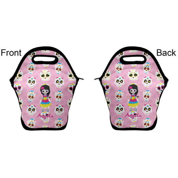 Kids Sugar Skulls Lunch Bag - Front and Back
