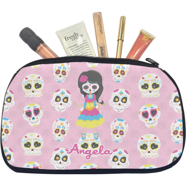 Custom Kids Sugar Skulls Makeup / Cosmetic Bag - Medium (Personalized)