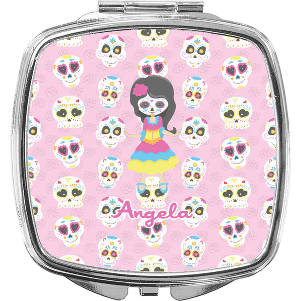 Custom Kids Sugar Skulls Compact Makeup Mirror (Personalized)