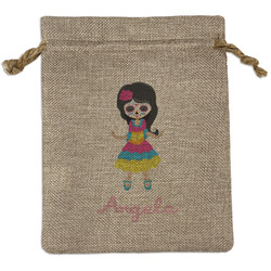 Kids Sugar Skulls Burlap Gift Bag (Personalized)