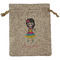 Kids Sugar Skulls Medium Burlap Gift Bag - Front (Personalized)
