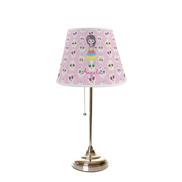 Kids Sugar Skulls Poly Film Empire Lampshade - On Stand